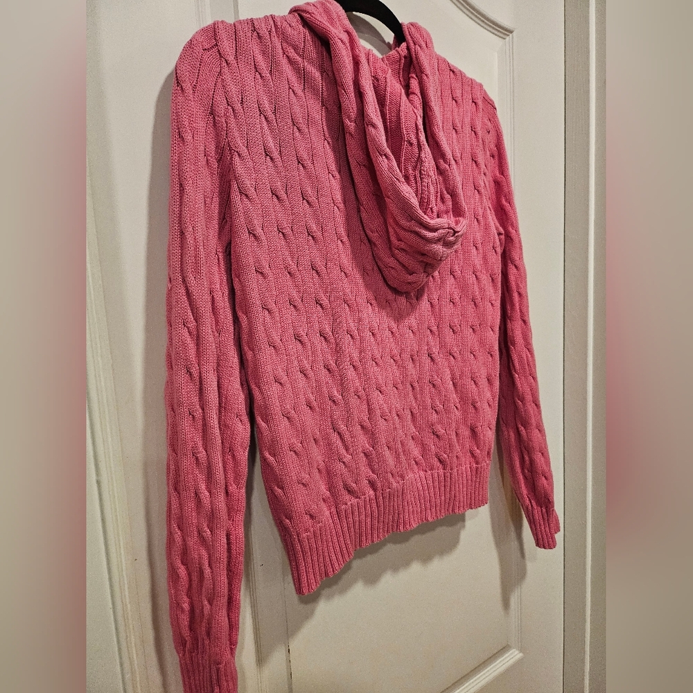 Ralph Lauren Sport Polo Cable Knit Zip Up Hoodie XL - Picture 8 of 11